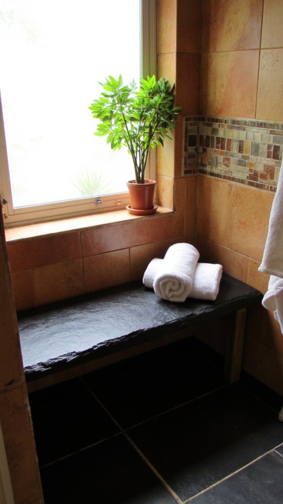 stylish durable shower bench