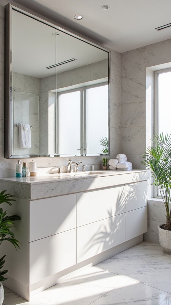 stylish functional bathroom storage