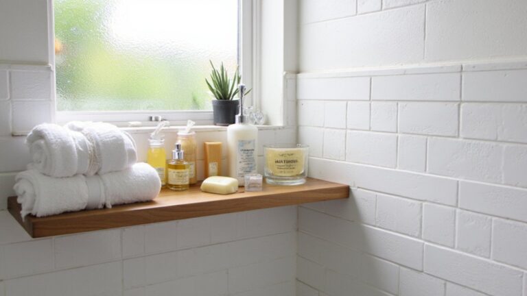 stylish functional shower shelves