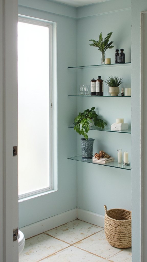 stylish functional shower storage