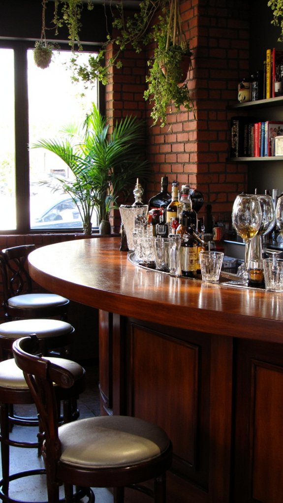 stylish kitchen bar area