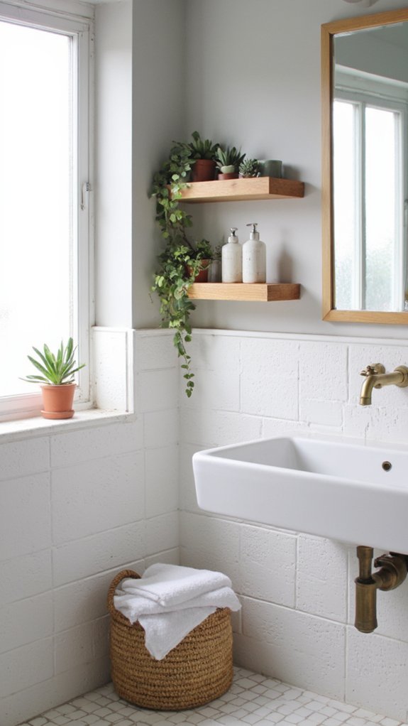 stylish minimalist floating shelves