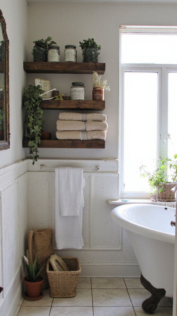 stylish open shelving display