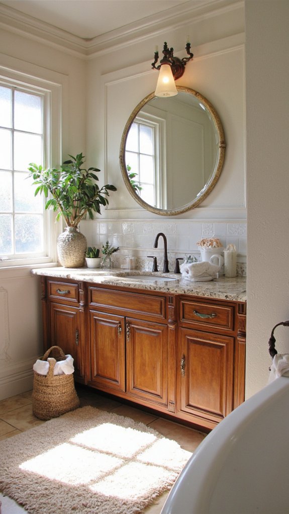 stylish organized bathroom storage