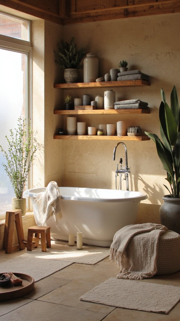 stylish organized open shelving