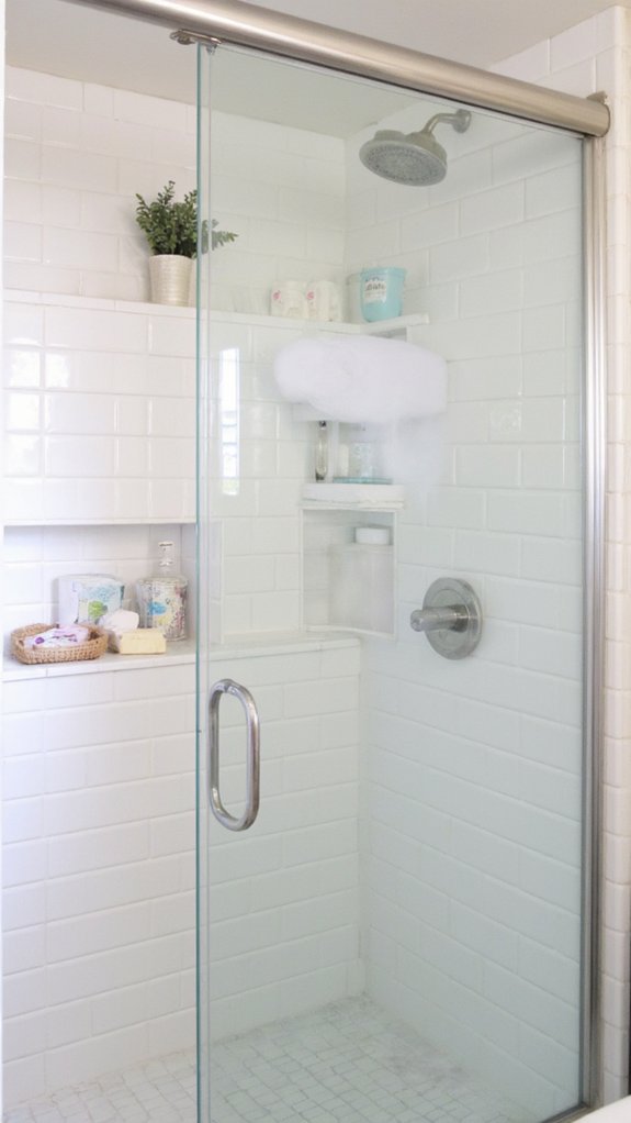 stylish shower door organization
