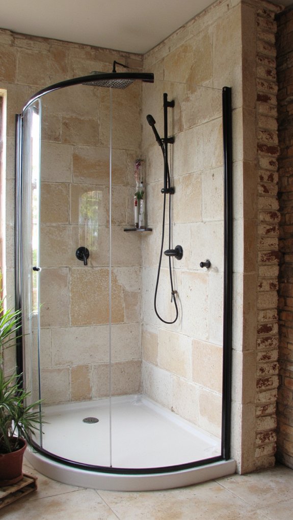stylish space saving corner showers