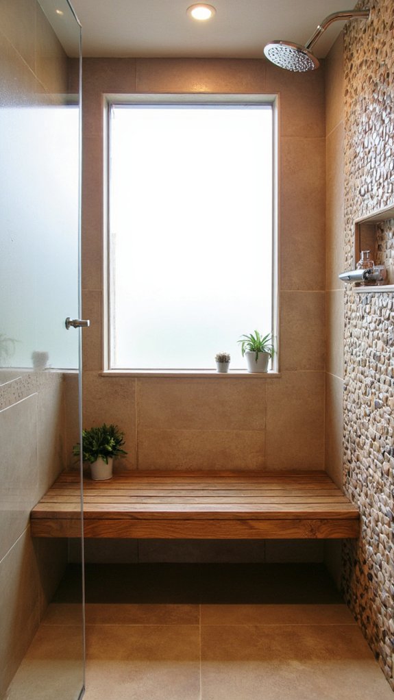 stylish storage shower bench