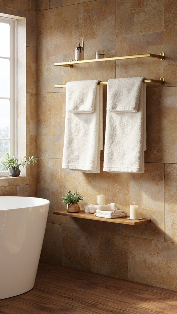 stylish wall mounted towel racks
