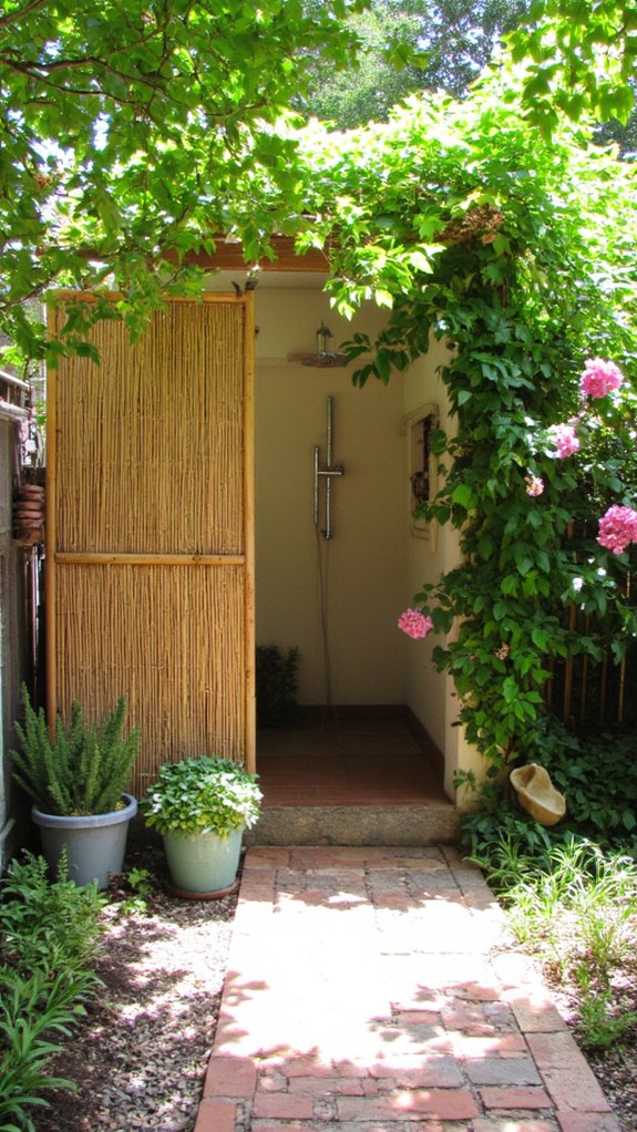 sustainable luxury outdoor shower