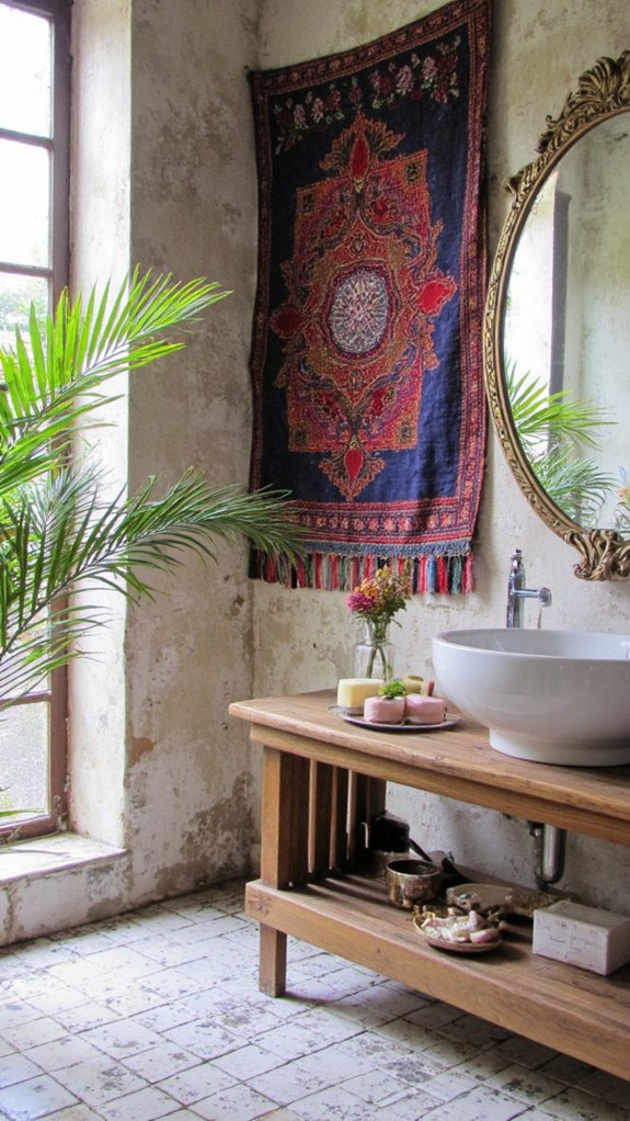 tapestry accents enhance warmth