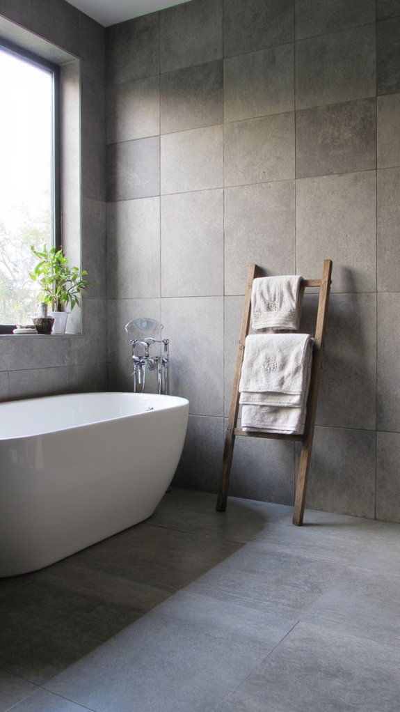 textured grey wall panels