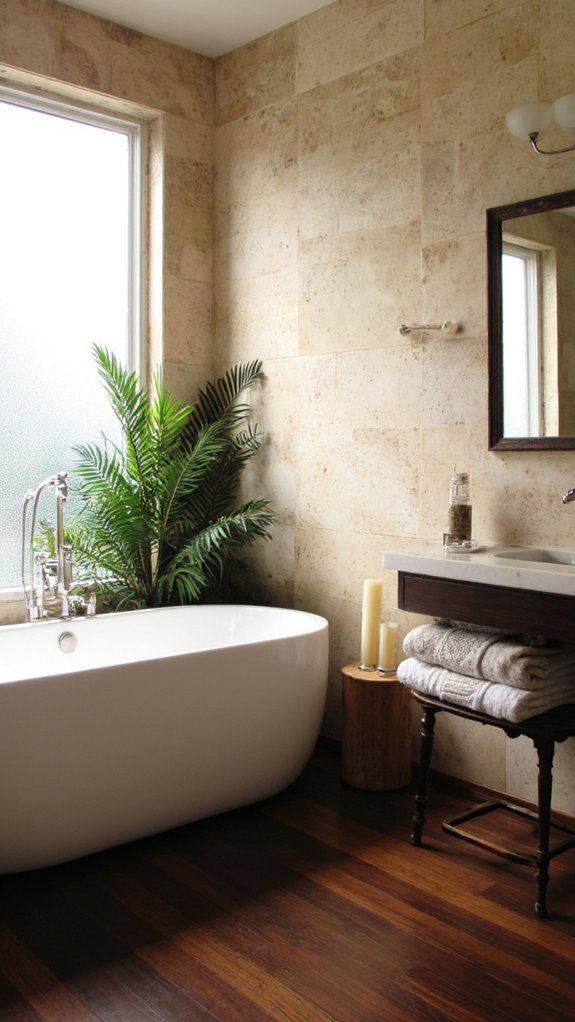 textured luxury bathroom treatments