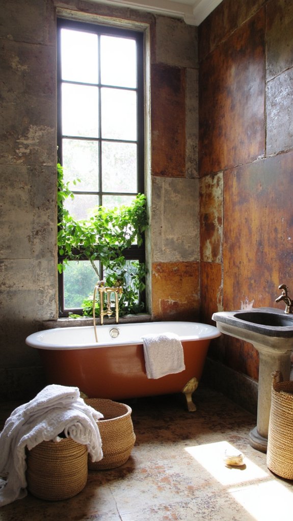 textured luxury bathroom walls