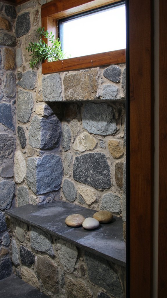 textured stone luxury showers