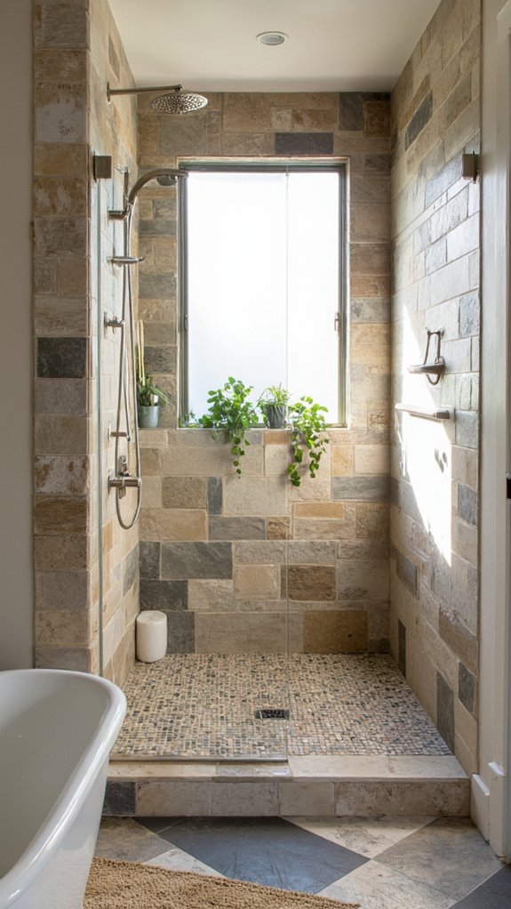 textured tile patterns enhance ambiance