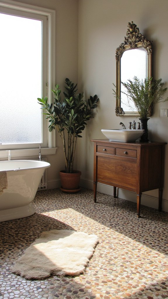 textured tiles enhance bathrooms