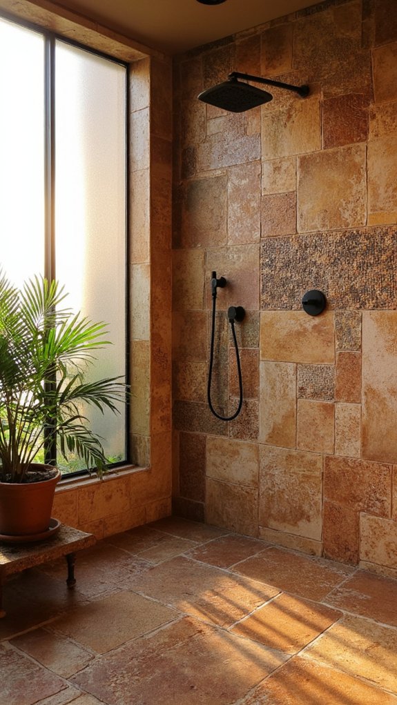 textured tiles enhance elegance