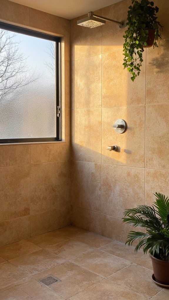 textured tiles enhance showers