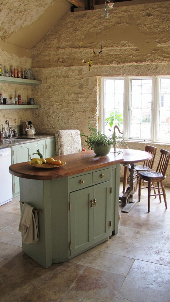 textured walls enhance kitchens