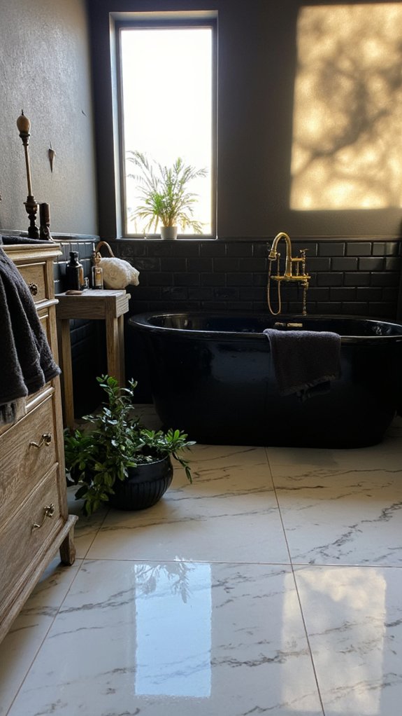 timeless black bathroom elegance