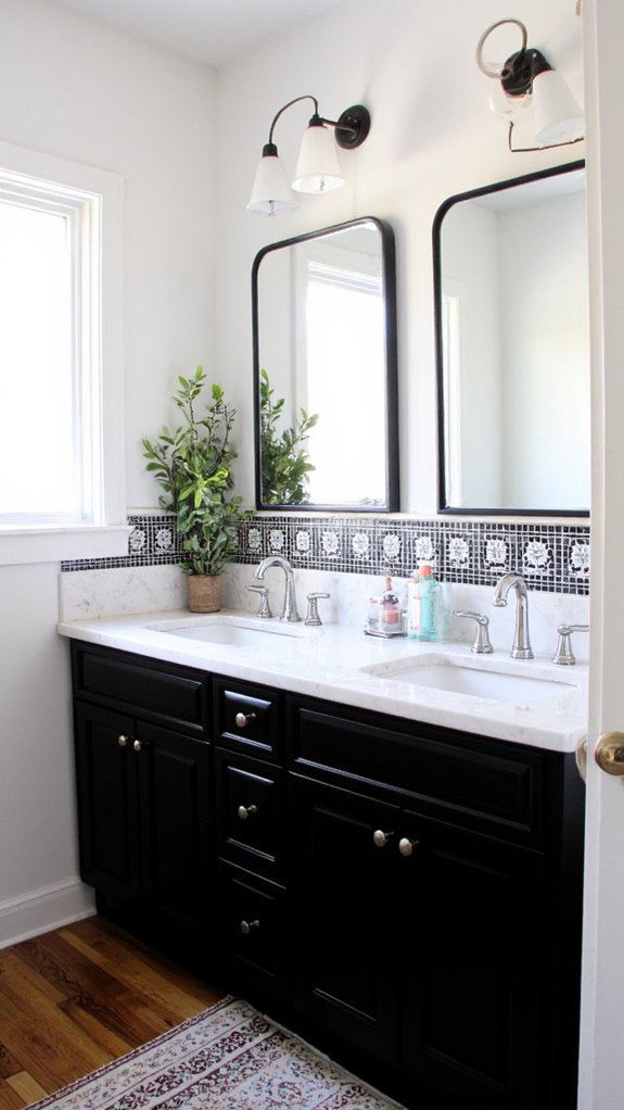 timeless chic double sink