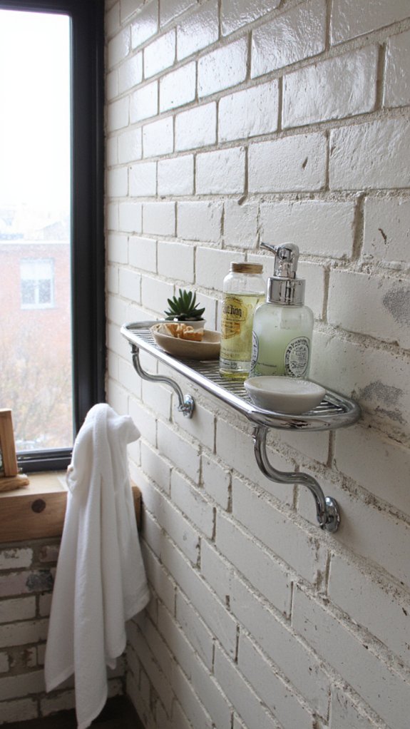 timeless chrome shelving elegance