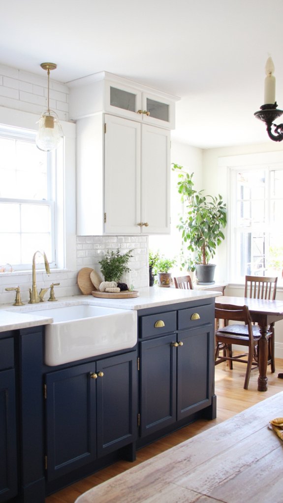 timeless white and navy elegance