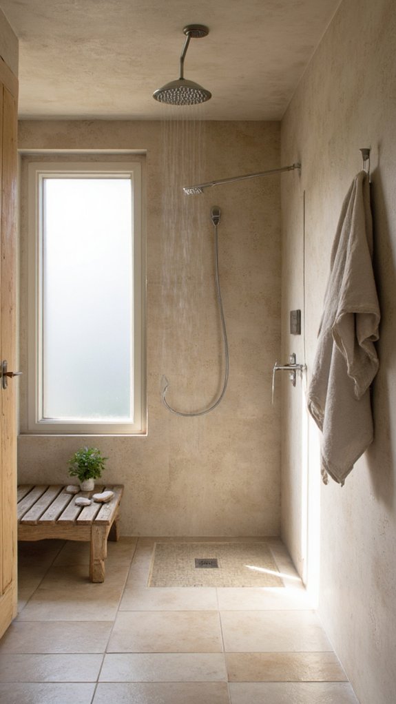 tranquil minimalist shower retreat