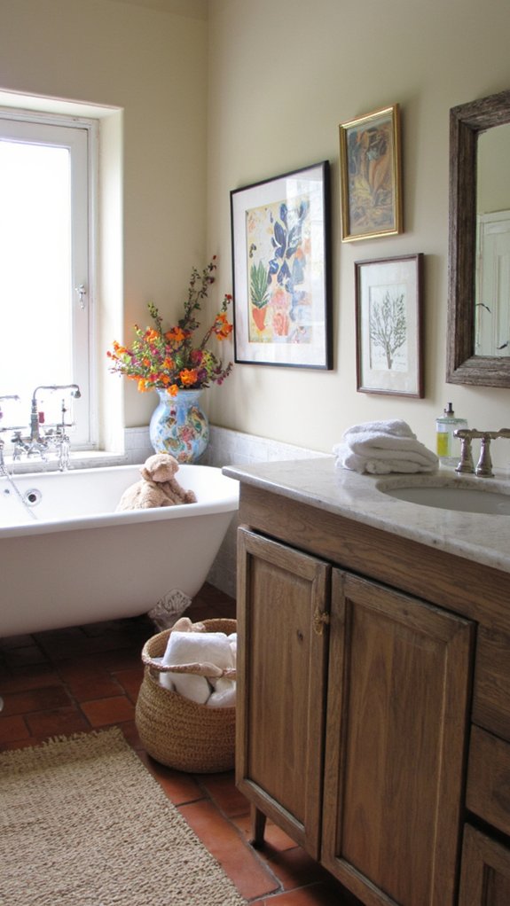 transform bathroom with artwork