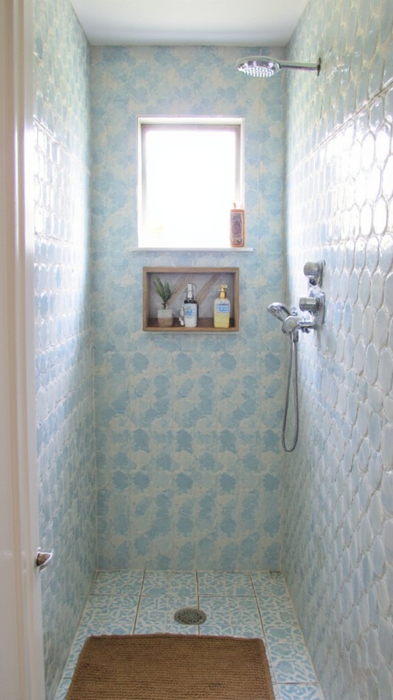 transform shower with tiles