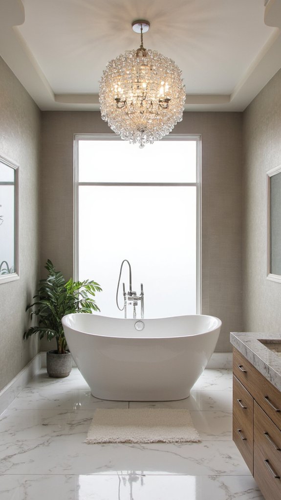 transformative bathroom lighting elegance