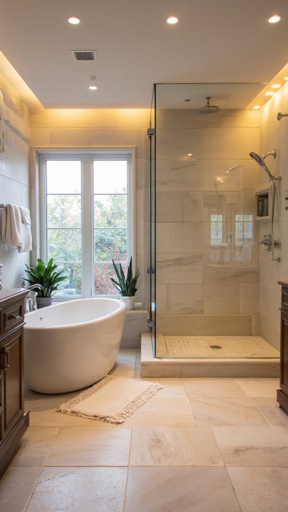 transformative shower lighting ambiance