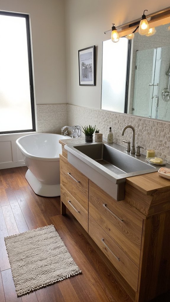 trough sinks for modern bathrooms