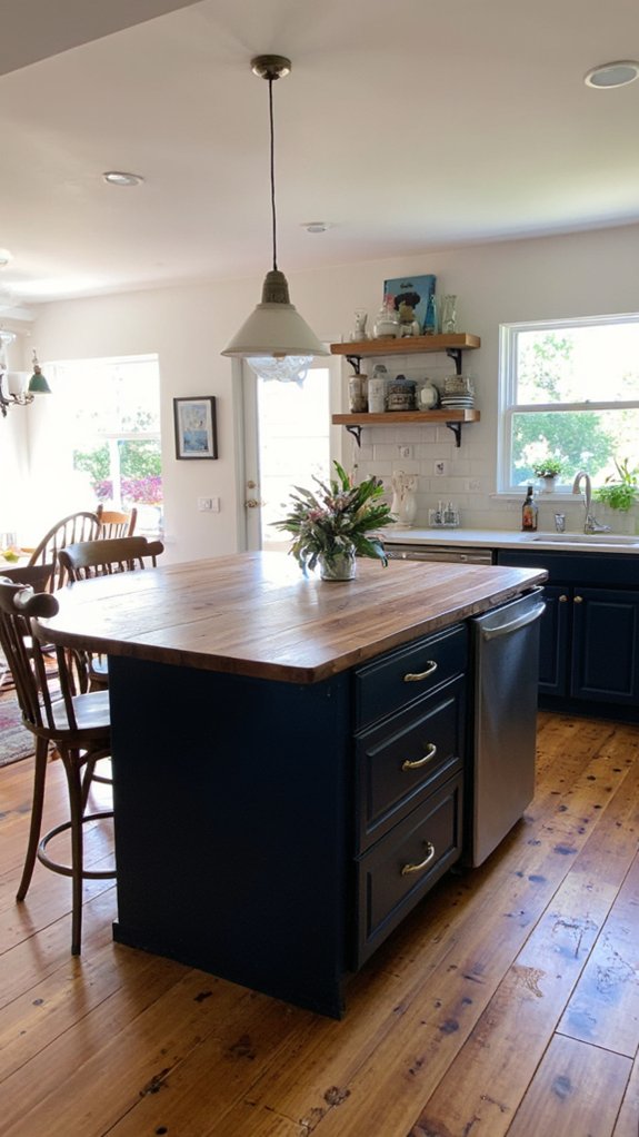 u shaped kitchen island design