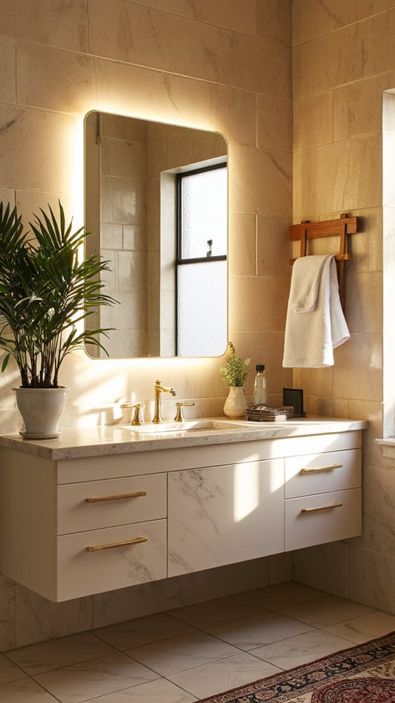 versatile backlit mirror lighting