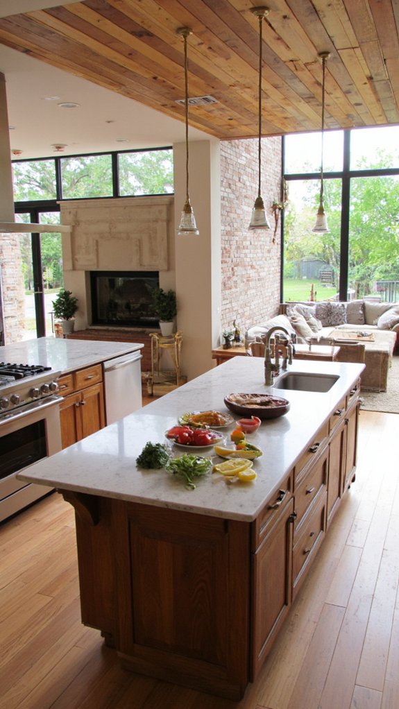versatile kitchen gathering space
