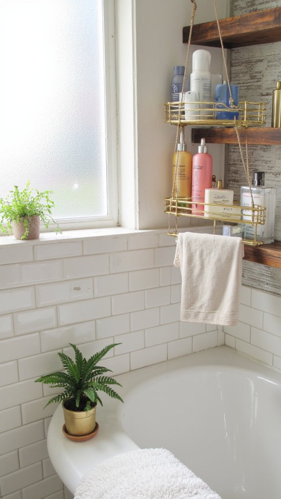 versatile organized shower storage