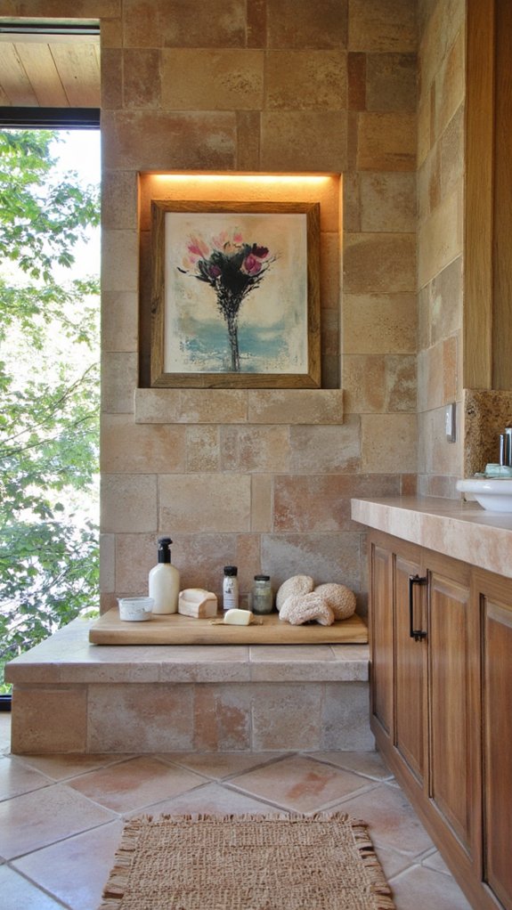 vibrant artistic shower transformation