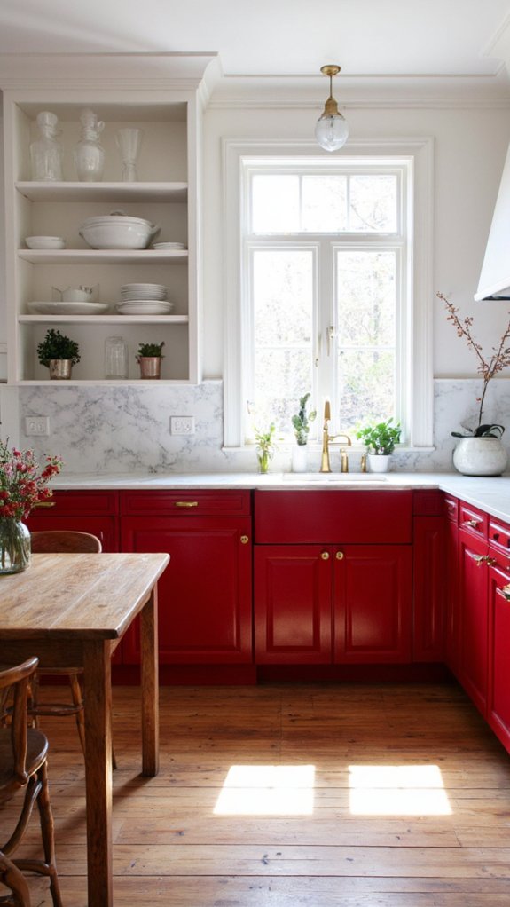vibrant classic red accents