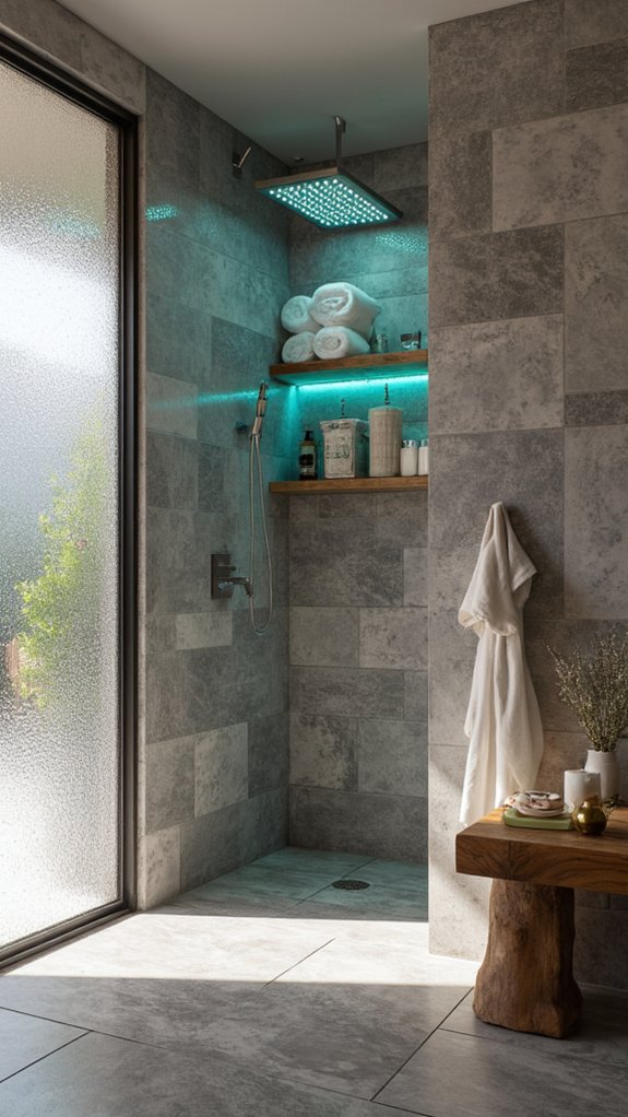 vibrant color shower experience