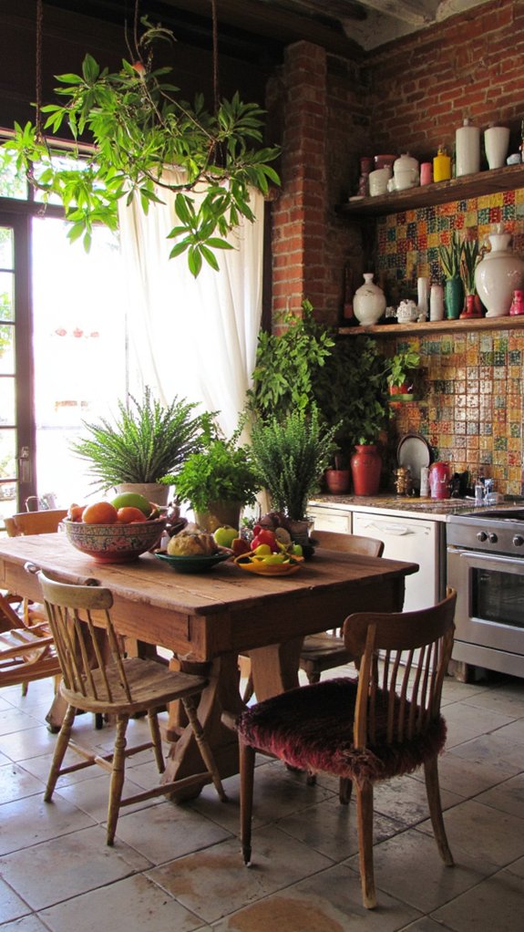 vibrant eclectic kitchen atmosphere
