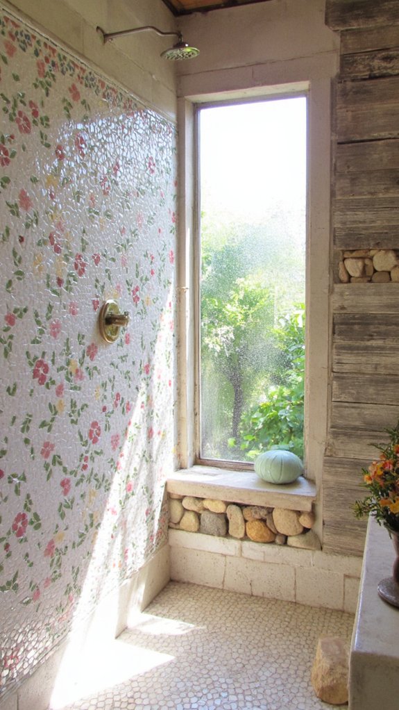 vibrant floral shower oasis