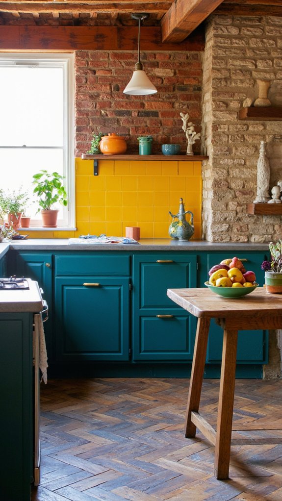 vibrant hues energize kitchens