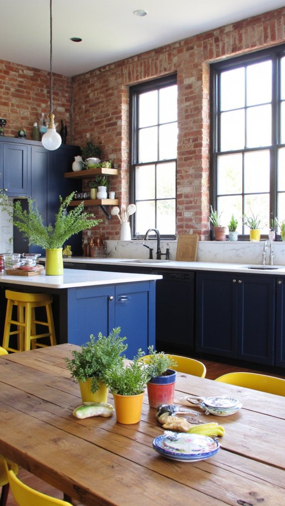 vibrant kitchen color accents