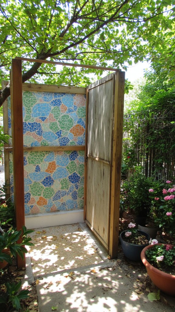 vibrant outdoor shower transformation