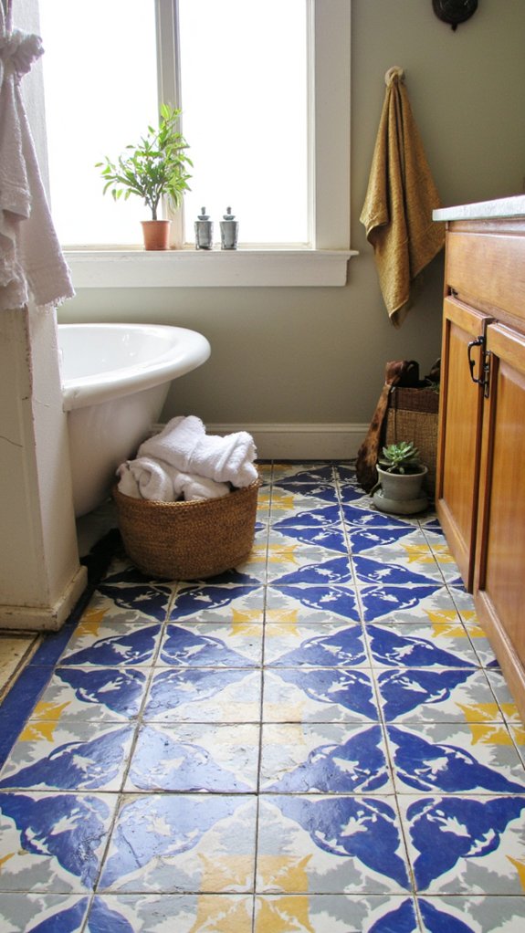 vibrant patterned tile versatility