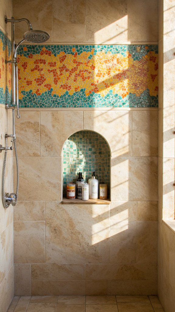 vibrant playful mosaic tiles