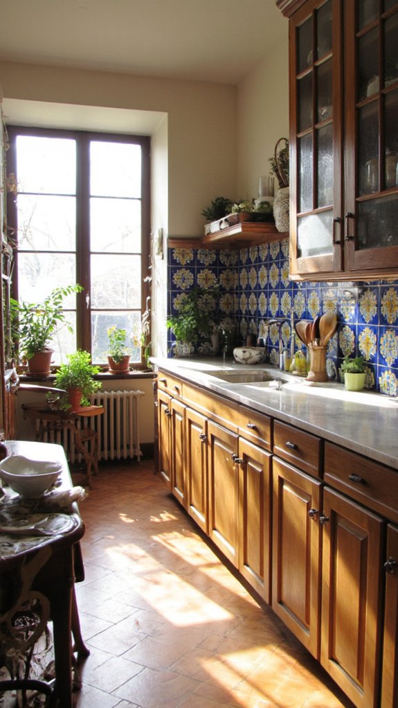 vibrant reflective kitchen backsplashes