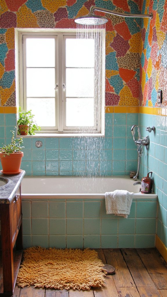 vibrant tiles bold fixtures